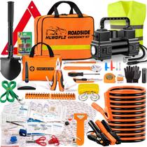 Kit de emergência para carro HLWDFLZ com compressor de ar portátil