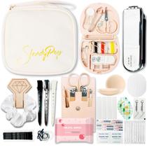 Kit de emergência SlendyPop para casamento feminino com 29 itens bege Kit de emergência SlendyPop para casamento feminino com 29 itens bege
