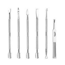 Kit de Empurradores de Cutícula Benbeno 6 Peças em Aço Inoxidável Kit de Empurradores de Cutícula Benbeno 6 Peças em Aço Inoxidável