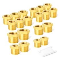 Kit de encaixe de bucha hexagonal GASHER Brass 20PCS 1/4 - 1/8, 3/8 - 1/4, 1/2 - 3/8, 3/4 - 1/2