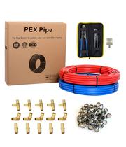 Kit de encanamento EFIELD PEX-b Tubing 2x100 pés com crimpador e cortador