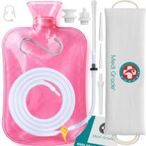 Kit de Enema Medi Grade 2L Transparente Rosa com 4 Bicos