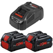 Kit de Energia 2 Baterias 8Ah 18V Procore Carregador GAL 1880 CV Bosch 0615A001CX000