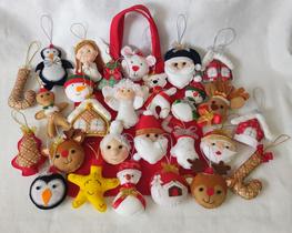 kit de Enfeite para árvore de natal em feltro com 12 un
