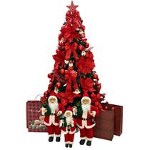 Kit de Enfeites Completo P/ Árvore de Natal Pisca Led 2,10MT