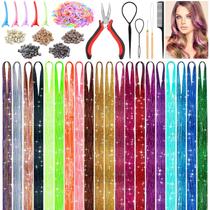 Kit de enfeites de cabelo Lezmarket 6000 fios em 20 cores para mulheres