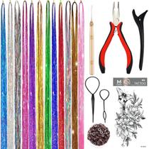 Kit de enfeites de cabelo YUUYEE Fairy Hair Extensions 2760 fios Kit de enfeites de cabelo YUUYEE Fairy Hair Extensions 2760 fios
