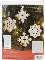Kit de enfeites de feltro Bucilla Christmas Snowflakes, 16 unidades