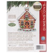 Kit de enfeites de ponto cruz Dimensions Gingerbread House 8x11 cm