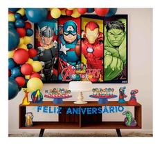 Kit De Enfeites Para Aniversarios Em Casa - Os Vingadores Kit De Enfeites Para Aniversarios Em Casa - Os Vingadores