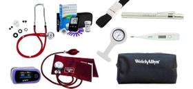 Kit De Enfermagem Completo Esfigmo, Rappaport, Oximetro LCM, Garrote, Lanterna Bioland, Medidor De Glicose LITE