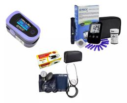 Kit De Enfermagem Completo Medidor Glicose Aparelho Pressão