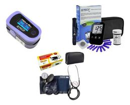 Kit De Enfermagem Completo Medidor Glicose Aparelho Pressão Kit De Enfermagem Completo Medidor Glicose Aparelho Pressão