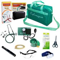Kit De Enfermagem Verde Com Medidor De Pressão