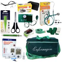 Kit de enfermagem verde premium com oxímetro Kit de enfermagem verde premium com oxímetro