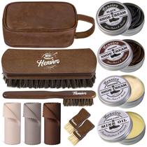 Kit de engraxar sapatos de couro Henviro 12 peças Polish Care Set