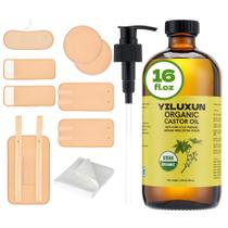 Kit de envoltório para óleo de rícino YILUXUN orgânico 473 ml, 9 peças