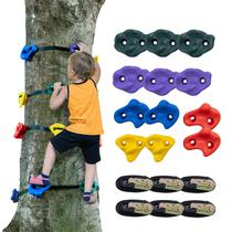Kit de escalada em árvores VEVOR Ninja com 12 suportes e 6 tiras de catraca