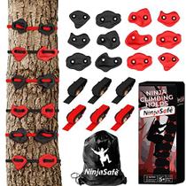 Kit de Escalada Infantil - Ninja - 12 Pegadores e 6 Catracas - Diversão ao Ar Livre - NinjaSafe