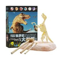 Kit de escavação científica Dinosaur Fossil Dig para crianças com ferramentas