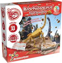 Kit de Escavação de Fóssil de Braquiossauro Science4you com 11 Peças Kit de Escavação de Fóssil de Braquiossauro Science4you com 11 Peças