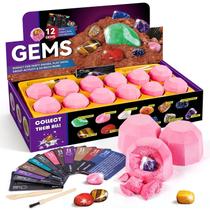 Kit de escavação de gemas Byncceh Dig it up 12 reais Gemstone Kids Kit de escavação de gemas Byncceh Dig it up 12 reais Gemstone Kids