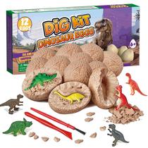 Kit de escavação de ovos de dinossauro DIDUBUY, pacote com 12 para crianças de 4 a 12 anos Kit de escavação de ovos de dinossauro DIDUBUY, pacote com 12 para crianças de 4 a 12 anos