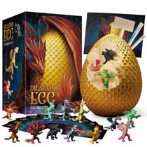 Kit de escavação de ovos de dinossauro Gamerside Jumbo Dragon com 12 dragões Kit de escavação de ovos de dinossauro Gamerside Jumbo Dragon com 12 dragões