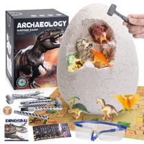 Kit de escavação de ovos de dinossauro Woumserta Jumbo Dino com 12 dinossauros