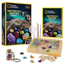 Kit de escavação de pedras preciosas National Geographic com 15 gemas para crianças