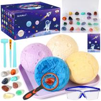 Kit de escavação de pedras preciosas QLKUNLA Excavate 24 Real Gems Solar System