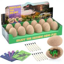 Kit de escavação para escavação de ovos de dinossauro Bigear com 12 dinossauros fofos Kit de escavação para escavação de ovos de dinossauro Bigear com 12 dinossauros fofos