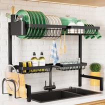 Kit de Escorredor Ajustável Kitsure 68-86cm 2 Andares Preto Kit de Escorredor Ajustável Kitsure 68-86cm 2 Andares Preto