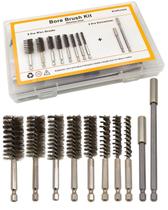 Kit de escova Bore AireKouzia, 10 unidades de aço inoxidável para furadeira Kit de escova Bore AireKouzia, 10 unidades de aço inoxidável para furadeira