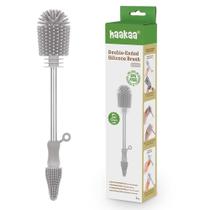Kit de escova de limpeza Haakaa Silicone para garrafas e fendas Kit de escova de limpeza Haakaa Silicone para garrafas e fendas