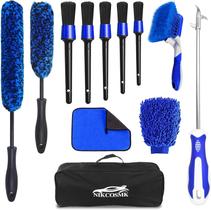 Kit de escova de rodas NIKCOSMK para limpeza de rodas e pneus x12 Kit de escova de rodas NIKCOSMK para limpeza de rodas e pneus x12
