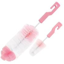 Kit De Escova Para Mamadeira Com Esponja Buba Rosa Kit De Escova Para Mamadeira Com Esponja Buba Rosa