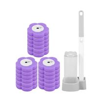 Kit De Escova Sanitária Descartável Com Cabo Longo 18/36 Peças Montável Na Parede Com Cabeça