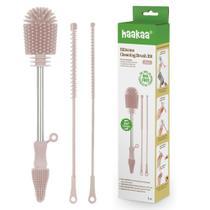 Kit de escovas de limpeza Haakaa Kit de garrafas domésticas de silicone Kit de escovas de limpeza Haakaa Kit de garrafas domésticas de silicone