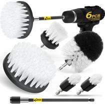Kit de Escovas de Limpeza Holikme 6 Peças para Furadeira Branco Kit de Escovas de Limpeza Holikme 6 Peças para Furadeira Branco