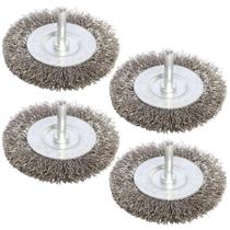 Kit de escovas de roda de arame FPPO 4PCS 75mm para trituradores elétricos