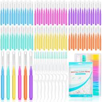 Kit de escovas interdentais e palhetas de fio dental Lezmarket 450 unidades Kit de escovas interdentais e palhetas de fio dental Lezmarket 450 unidades