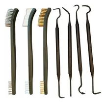 Kit De Escovas Para Limpeza De Armas Latão Aço Nylon