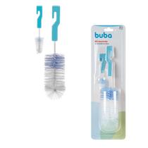 Kit De Escovas Para Mamadeira Azul Buba 5412 Kit De Escovas Para Mamadeira Azul Buba 5412