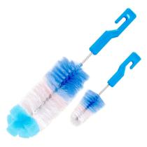 Kit de Escovas para Mamadeira e Bicos Esponja - Azul