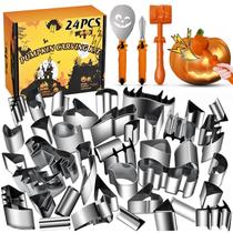 Kit de escultura de abóbora CHRYZTAL 24 peças de aço inoxidável com martelo