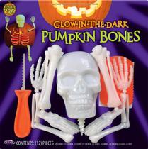Kit de escultura e decoração de abóbora FunWorld Skellington Bones Kit de escultura e decoração de abóbora FunWorld Skellington Bones