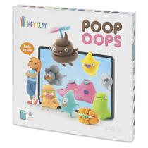 Kit de escultura em argila Fat Brain Toys Hey Clay Poop Oops Kids