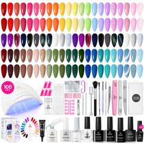 Kit de esmalte de gel besouros UV Light 108 unidades 55 cores Kit de esmalte de gel besouros UV Light 108 unidades 55 cores