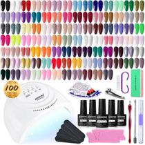 Kit de esmalte de gel JODSONE 100 com luz LED UV de 95 cores